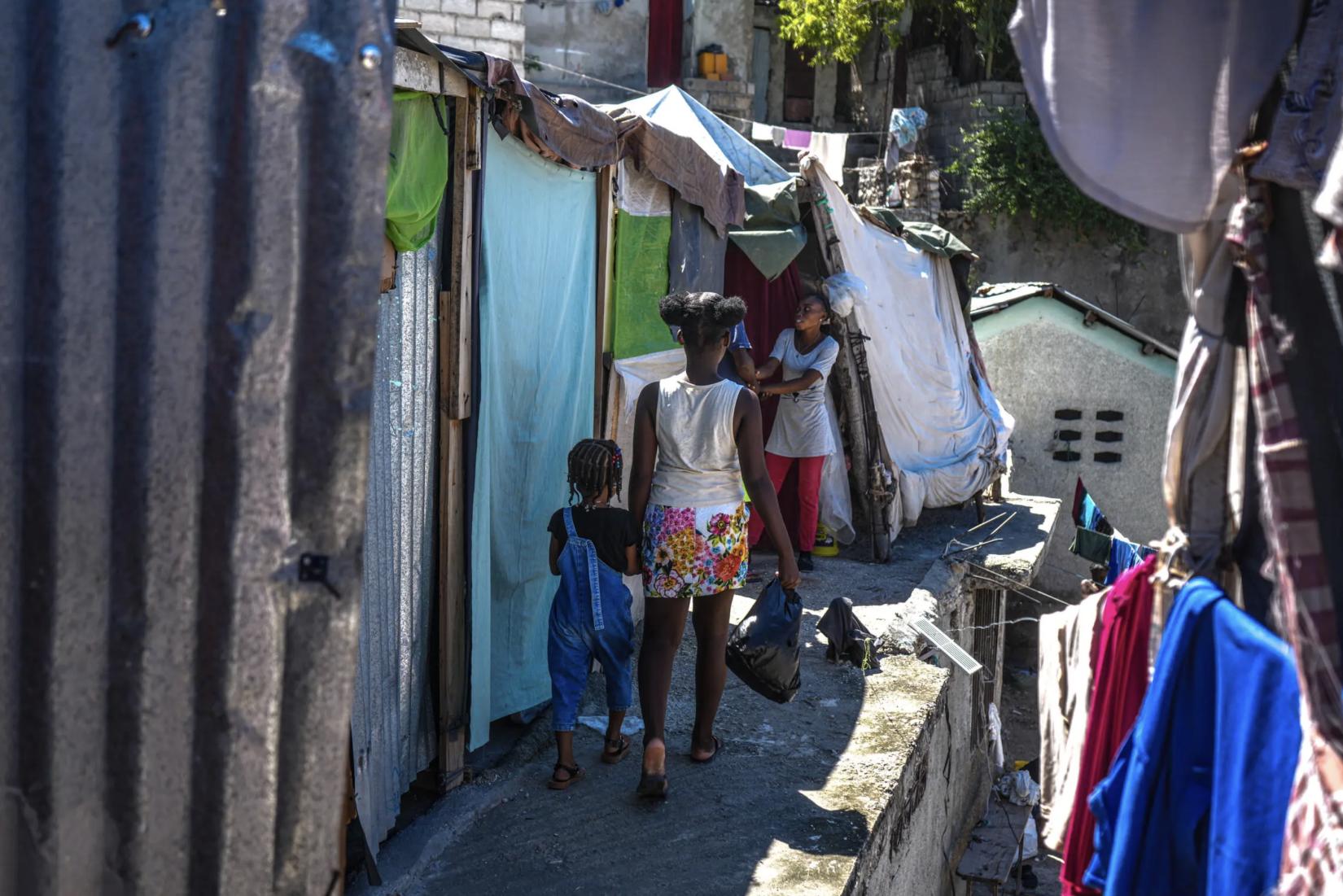 A displacement site in Haiti