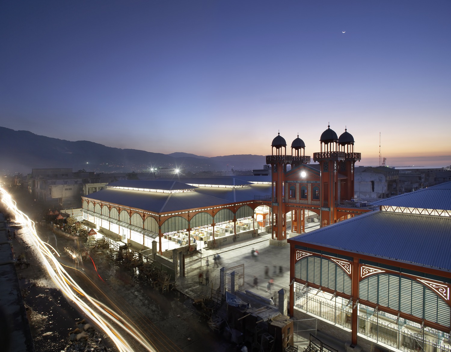 The Iron Market at dusk