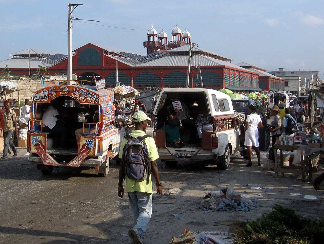 Outside the Iron Market, Port-au-Prince